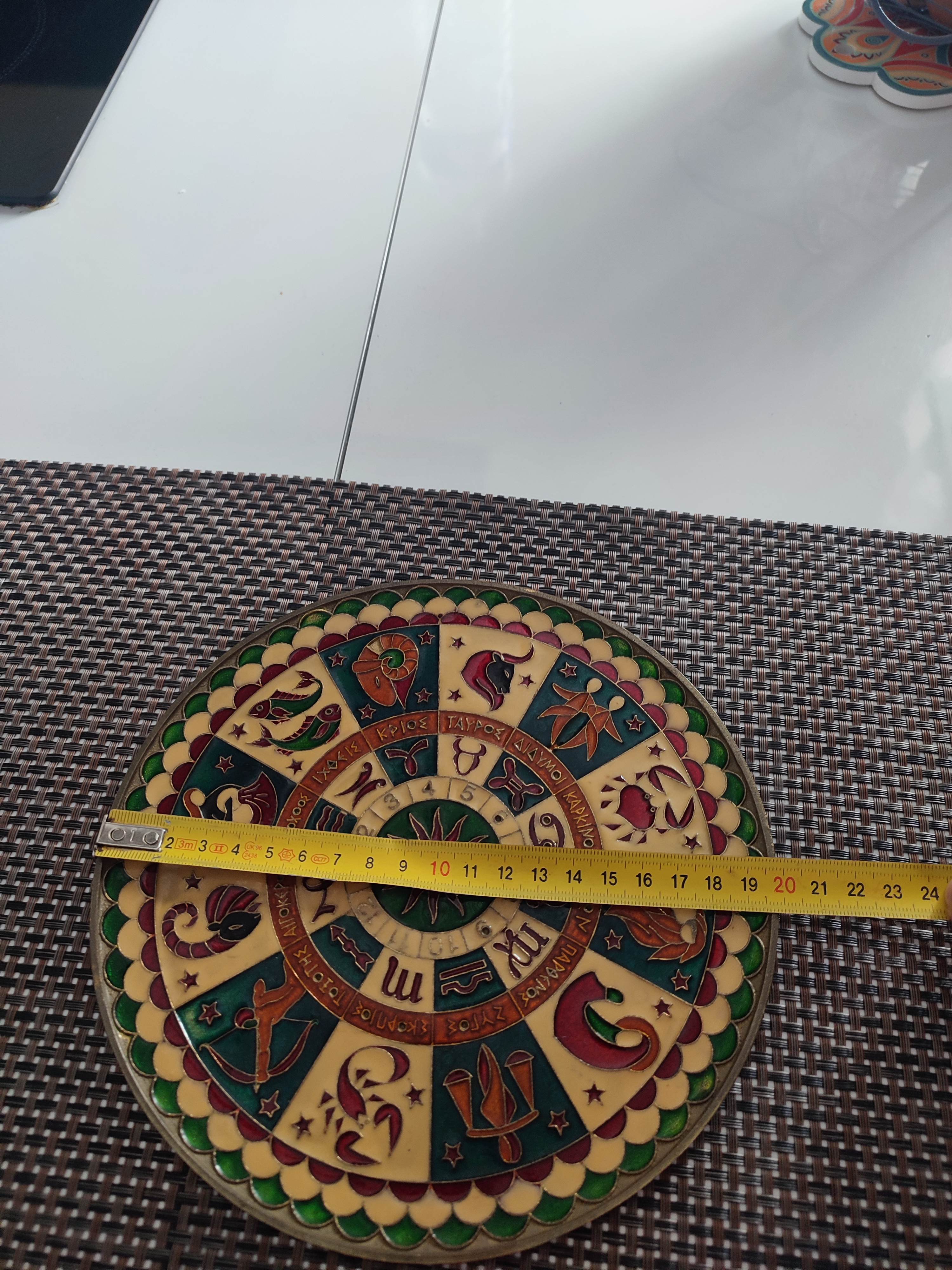 💞 vintage 70s, pretty decorative plate zodiac sign