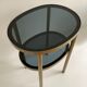 Brass side table and smoked glass