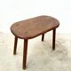 Oval farmhouse stool (55cm) – solid wood & wabi-sabi spirit