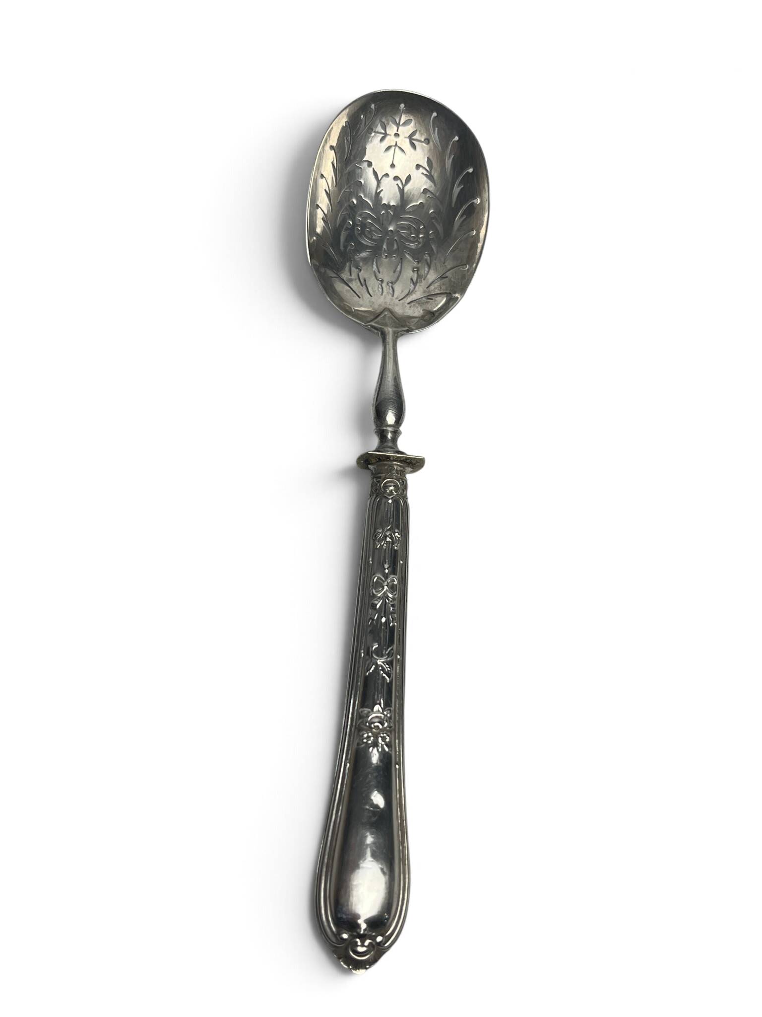 Silverware, silver sugar sifter with Minerva hallmark from the early 20th century.