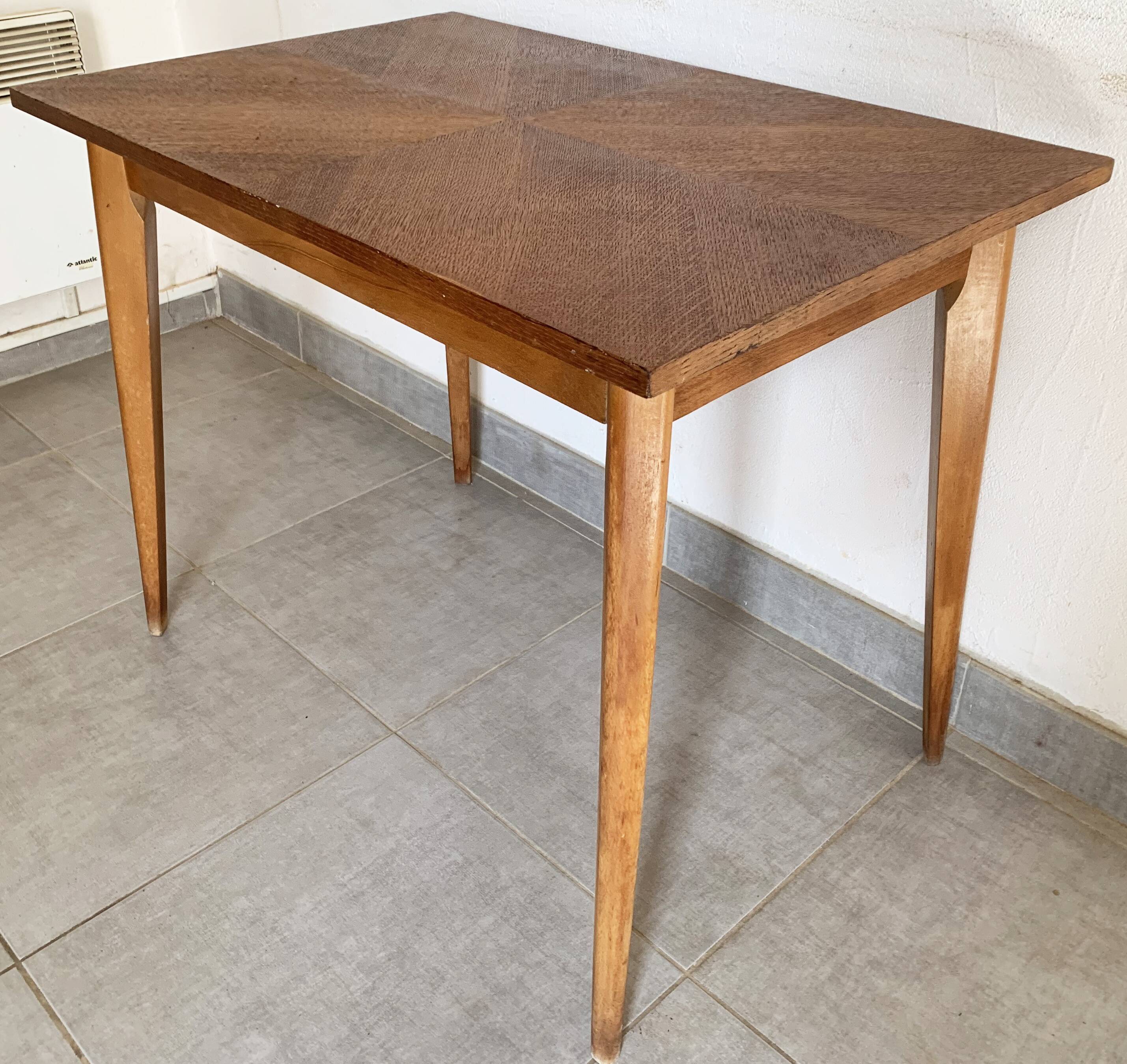 Vintage oak dining table from the 50s