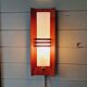 Scandinavian wall light in opaline and teak, 1960s