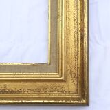 1950s frame in gilded wood aged effect and fabric