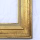 1950s frame in gilded wood aged effect and fabric
