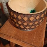 Carved wooden storage box