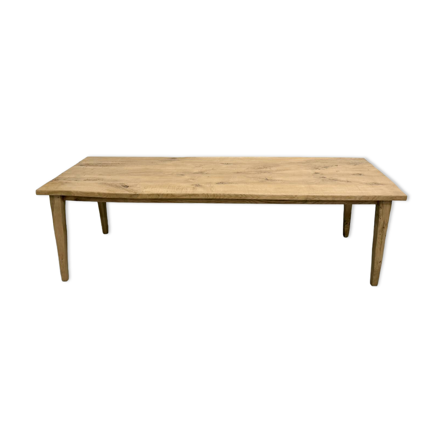 Grande table de salle à manger en chêne massif, au format XXL.