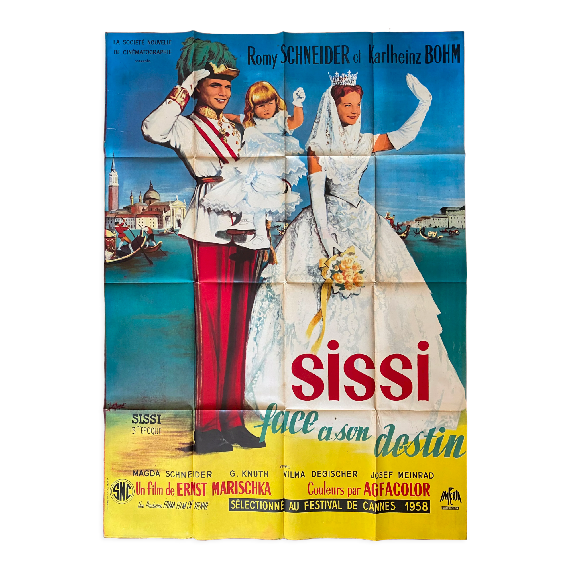 Original cinema poster "Sissi facing her destiny" Romy Schneider 120x160cm 1957