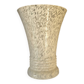 Beautiful speckled white glass vase