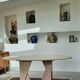 80s travertine dining table