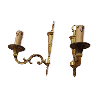 Pair wall light candlesticks