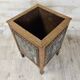 Antique Art Deco (Haagse School) planter with tiles / wood  (Holland)