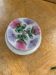 Ceramic pot enamelled vintage floral pattern