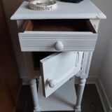 Farrow & Ball white painted high bedside table