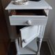 Farrow & Ball white painted high bedside table