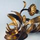 Golden leaf wall light