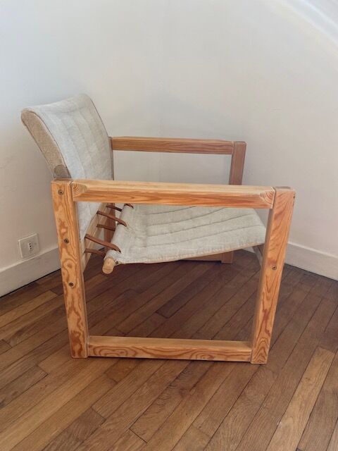 Diana pine armchair by Karin Mobring 1970