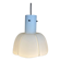 Frosted glass pendant in the shape of a white flower by Glashütte Limburg.