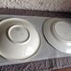 Two round dishes Sarreguemines decor Bermuda/vintage years 50-60