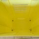 Vintage laundry basket in yellow and black plastic