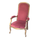 Voltaire red velvet armchair