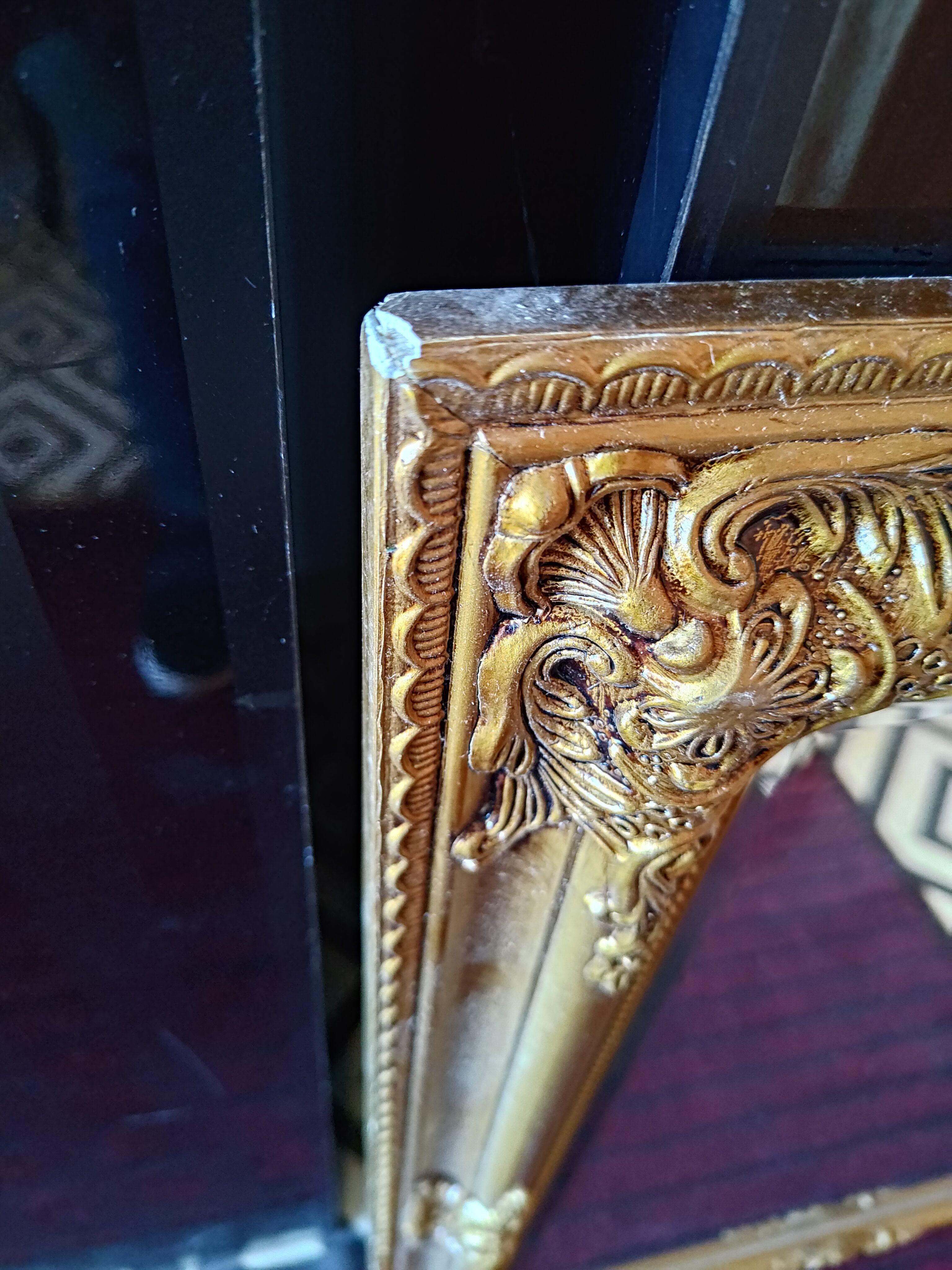 Beveled golden mirror 60 cm*72 cm