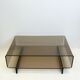 Table basse / meuble d’appoint en plexi fumé, 1970s