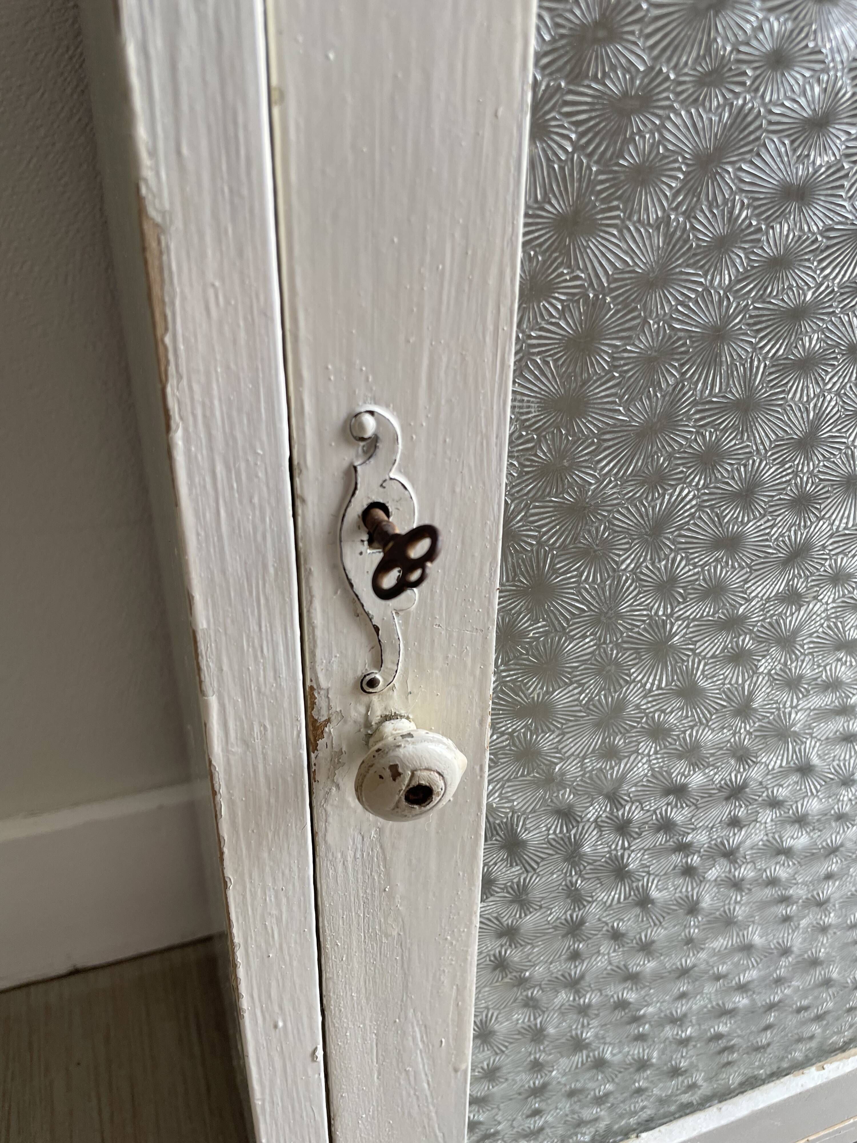 Bathroom cabinet pharmacy patinated wood