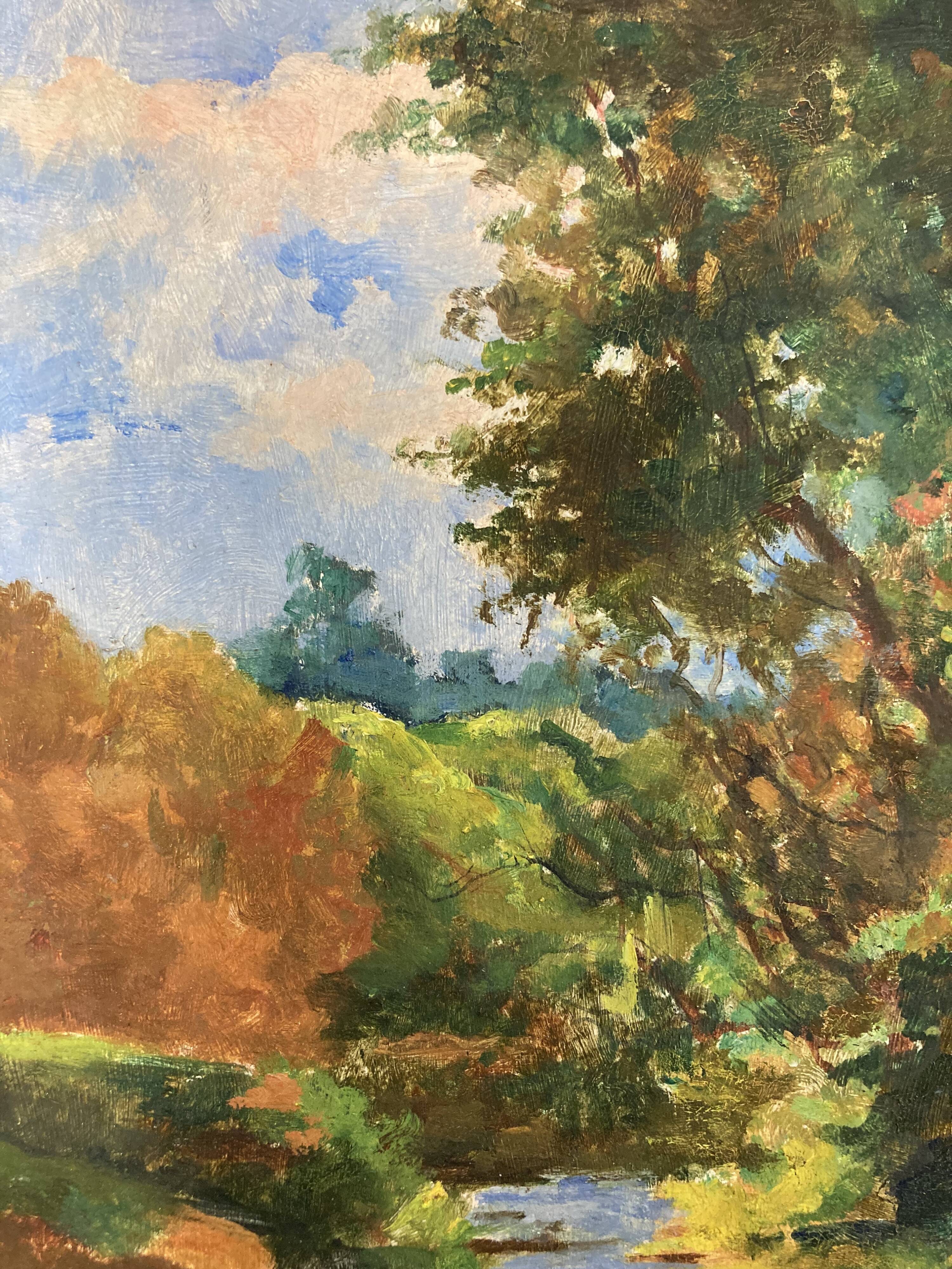 Huile sur bois vintage