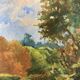 Huile sur bois vintage