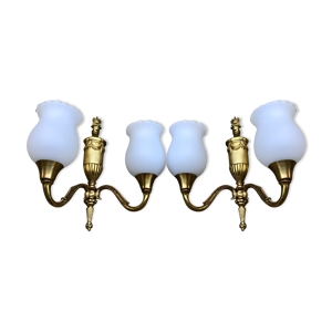 paire d’appliques laiton