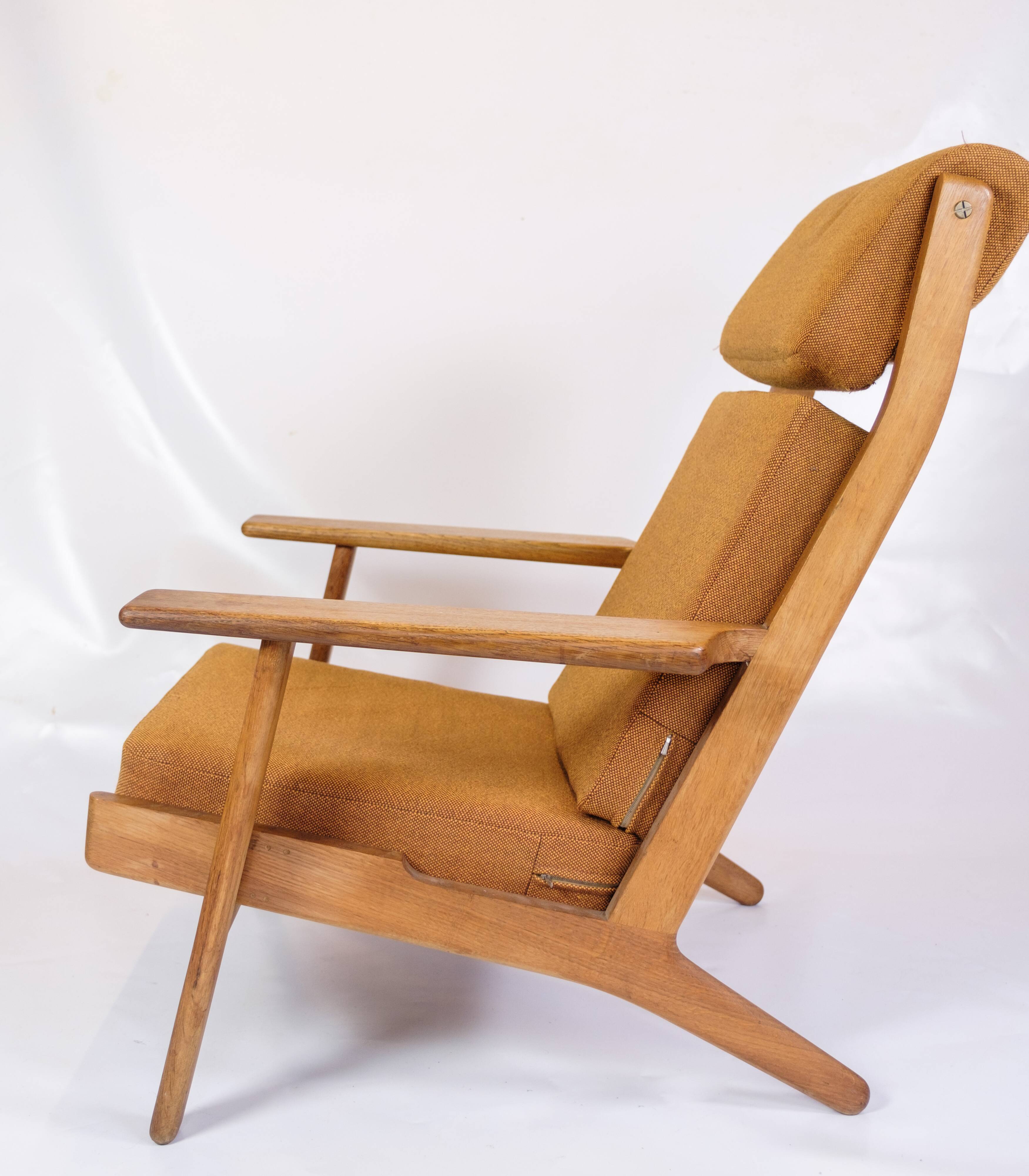 Armchair Model GE290a With High Back Made In Oak By Hans J. Wegner