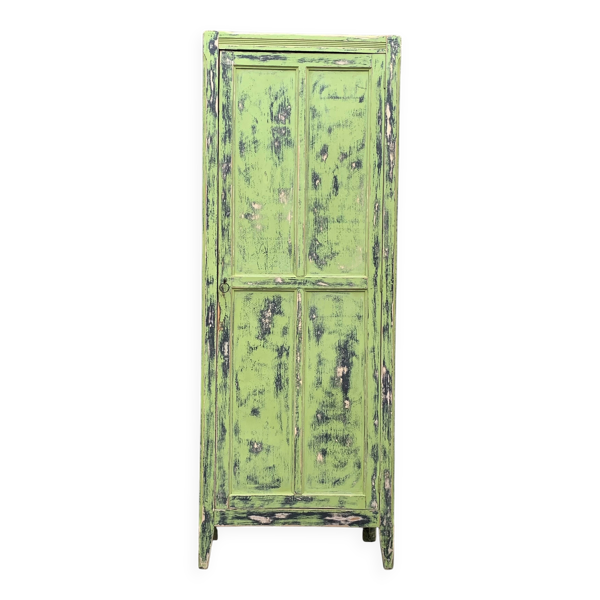 Armoire bonnetière parisienne ancienne patine kaki