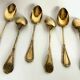 6 spoonfuls silver and vermeil poincon minerve gaston bardies 19th 122 grams