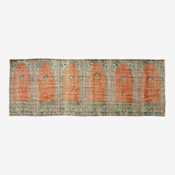 Anatolian handmade vintage rug 326 cm x 115 cm