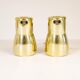 Hans-Agne Jakobsson Wall Lamps in Brass and Stained Wood, Sweden, 1970s