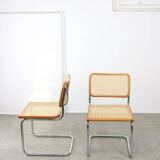 Ensemble de 2 chaises vintage B32 Cesca par Marcel Breuer, années 80.