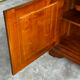 Solid cherry wood library with sliding writing desk - 20th century