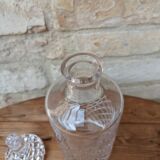 Ancienne carafe en cristal taillé avec bouchon 1l