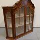Vintage Dutch walnut hanging china cabinet