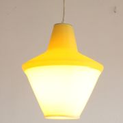 Early plastics cellulose pendant lamp by Atelier de recherche plastique and Rotaflex 1950s.