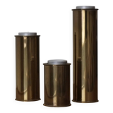 3 brutalist brass candle holders from Staffan Englesson AB | Sweden | 1970s