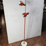 Orange floor lamp with two spots from the 70s