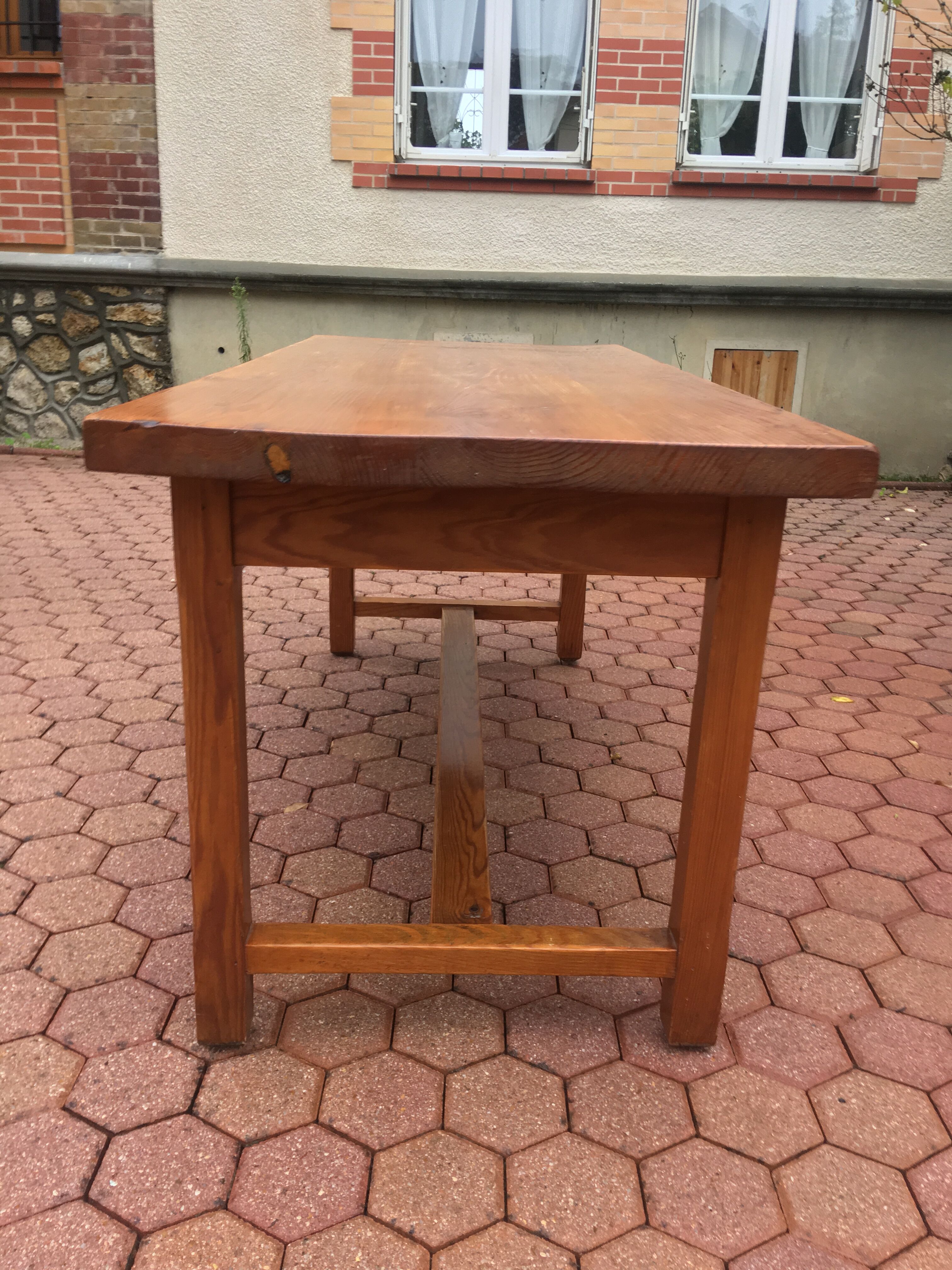 Oak farm table - 50s
