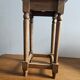 Tabouret ancien en bois brut et blanc cassé
