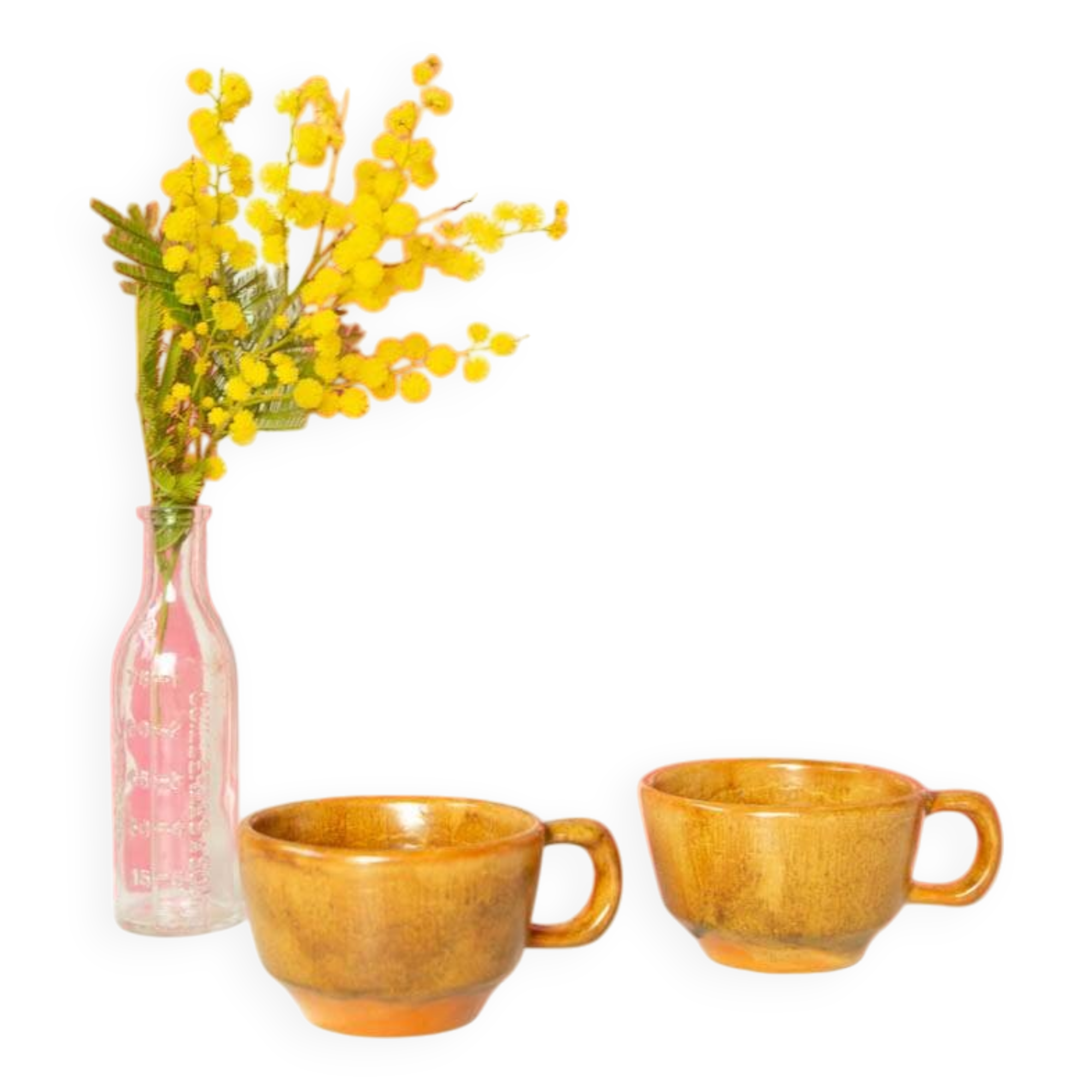 2 Henriot Quimper HB stoneware cups