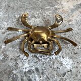 Vintage brass ashtray crab