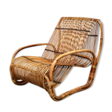 Fauteuil rotin, année 50