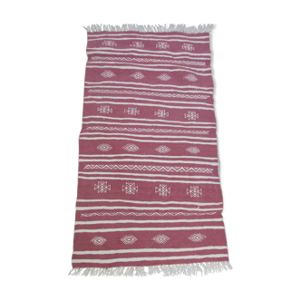 Tapis kilim multicolore fait main en pure laine