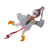 Articulated wooden puppet