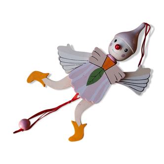 Articulated wooden puppet